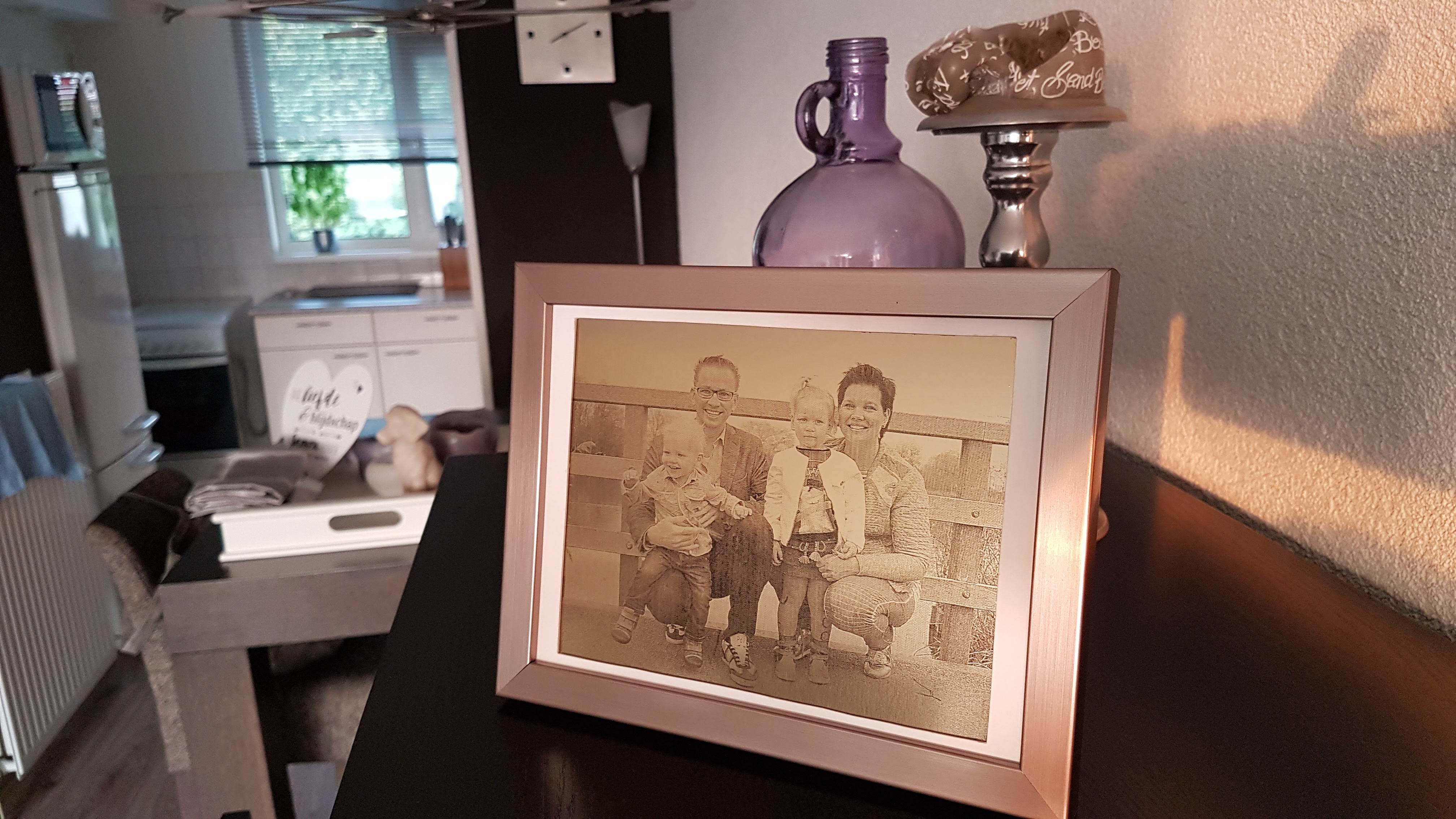 Foto op tweelaags kunststof