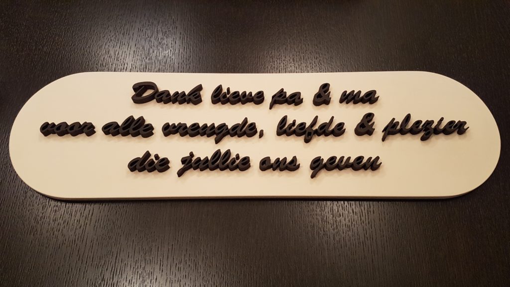 Houten cadeau met naam