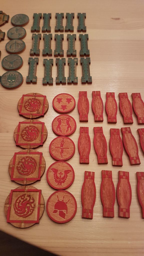 Spelonderdelen Game of Thrones