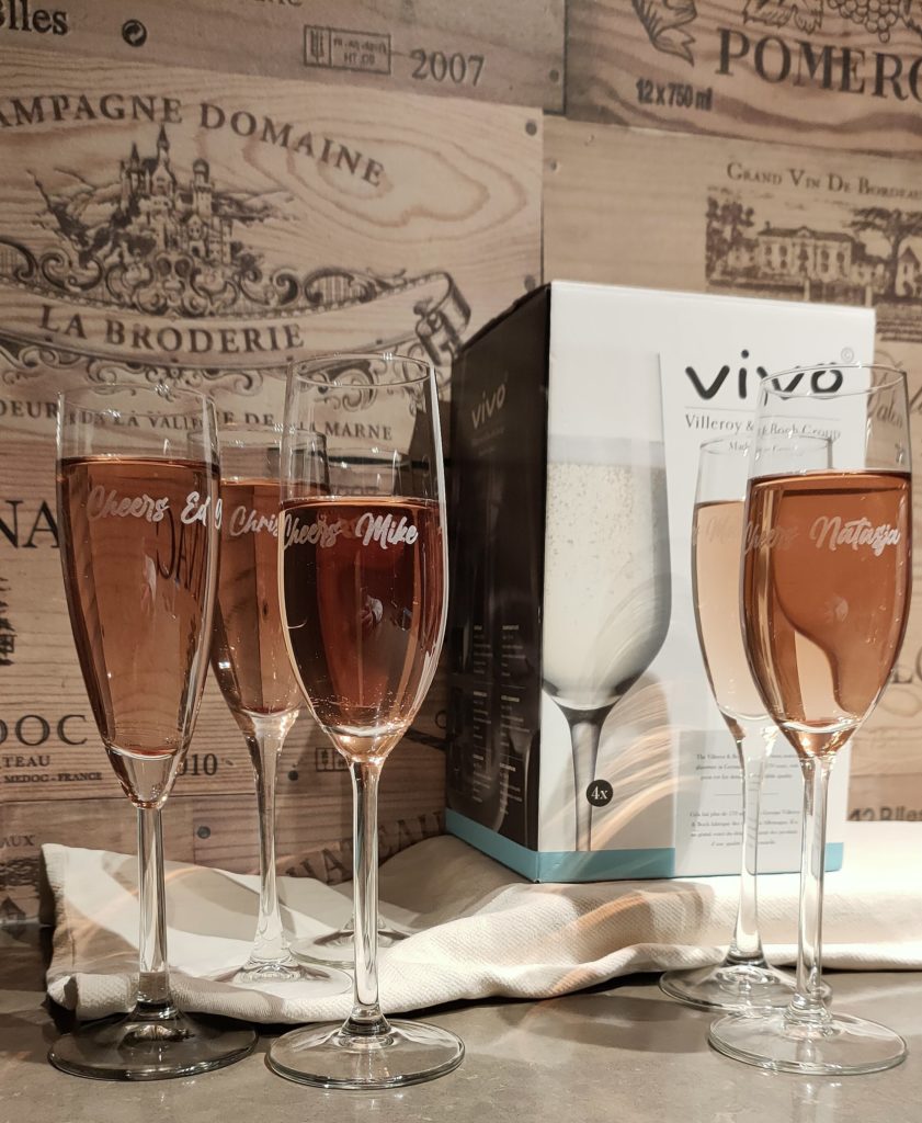 Champagneglas met naam