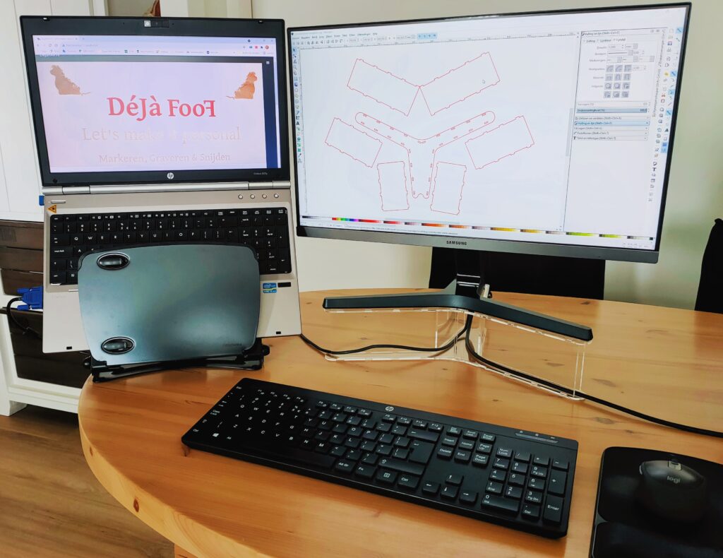 Monitorsteun van plexiglas op maat · 4